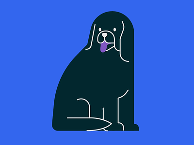 dog 2d animation design illustration
