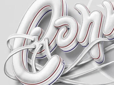 Converse Lettering 3d art branddesign coloring design drawing graphic design illustration lettering lettering art logo idea logovector painting photoshop shoes texture type vector