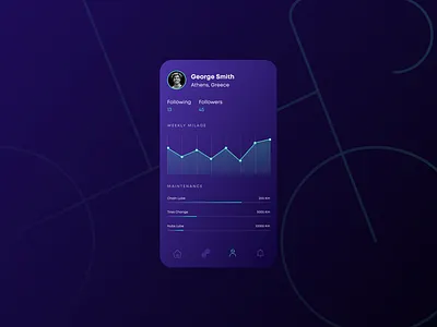 Profile - Daily UI - #6 app daily ui 6 dailyui dailyuichallenge dark ui gradient ui ui design