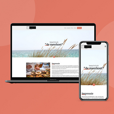 Responsive website for a beachclub responsive website