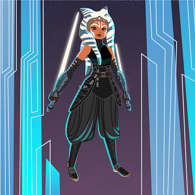 ahsoka tano ahsoka tano art character design fan art illustration illustrator star wars vector