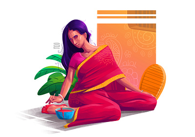 Bangali woman characterdesign digital art digital illustration illustraion illustration illustration art illustrations illustrator vector vector illustration