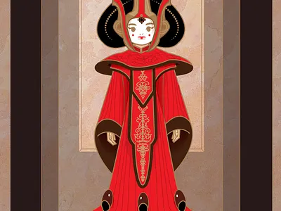 Padme art character design design digital art fan art illustration illustrator padme star wars vector