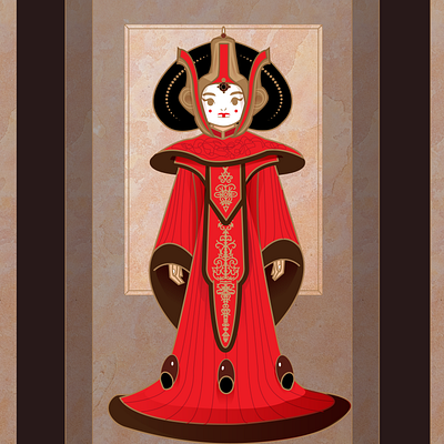 Padme art character design design digital art fan art illustration illustrator padme star wars vector