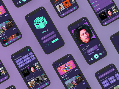 Crate app mobile app mobile app design mobile design mobile ui music music app music player product design sketch ui ux