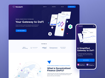 WonderFi appdesign bitcoin clean color crypto crypto website cryptocurrency defi ethereum fintech illustration innovation interface ui uidesign uxdesign webdesign website