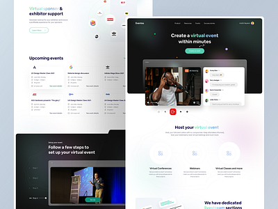 Virtual Event Platform I Web exploration creative design design inspiration event event app eventmanagement minimal trend trend2021 user experience userinterface virtual event webdesign website