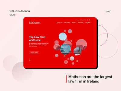 Matheson website redesign ireland law lawyer ui