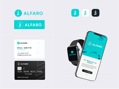 Alfaro | Digital banking | Branding agency bank branding corporate design digital graphic design identity logo mark mobile tiffany ui web