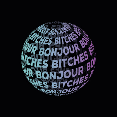 Bonjour Bitches branding graphic design illustrator poster poster design type type of the day typeface typogaphy typography vector