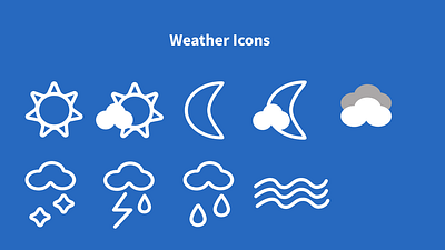 Weather Icons icons ui design weather