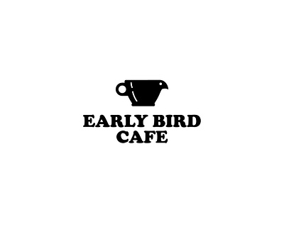 Early Bird Cafe bird branding cafe cafe logo coffee cup drink food graphic design icon identity illustration logo vector