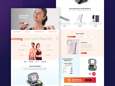 Clinic Red figma shopify ui web design web development