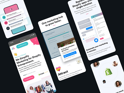 Maxwell - mobile app design landingpage marketing mobile responsive shopify ui