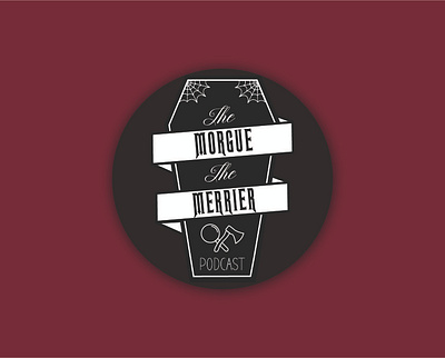 Logo - The Morgue The Merrier Podcast branding horror illustration instagram podcast