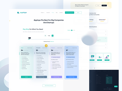 Pricing Plan Compare - Landing UI app clean compare design interface landing page plan pricing saas ui ui design website