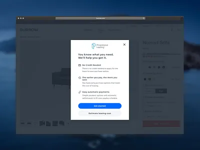 Prog Ecom ecommerce design modal ui visual design