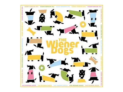 The Wiener Dogs graphic design illustration