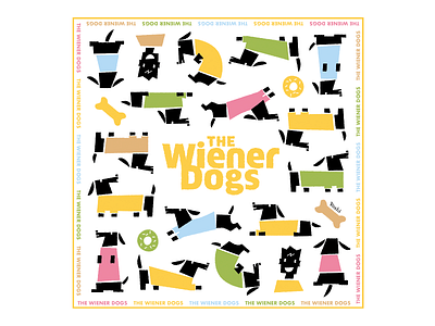 The Wiener Dogs graphic design illustration