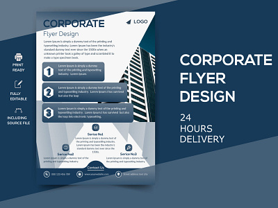 Corporate business digital flyer design