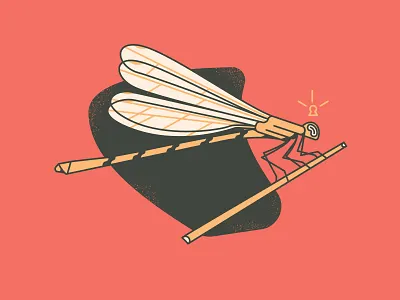 Dragonfly bug creature design dragonfly enamel pin illustration insect vector