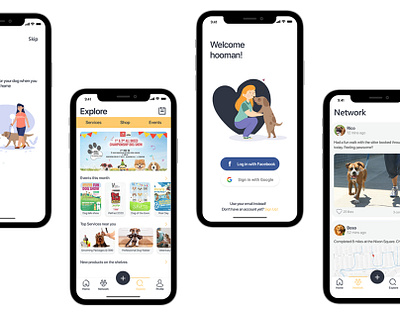 DogTab - A one-stop app for all the dog's needs appdesign dog app interfacedesign mobileapp uxcasestudy uxdesign uxui