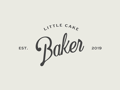 Little Cake Baker baker bakery bakery logo branding cake cake baker graphic design logo design logos script