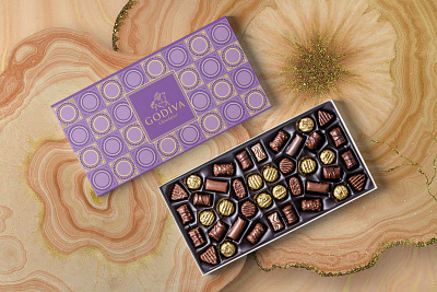 Godiva Mermaid Series (No:2 Ametyst Purple) adobe adobe illustrator adobephotoshop box boxes chocolate packaging chocolatebox design graphic design graphicdesign illustraion package package mockup packagedesign packaging packaging design pattern pattern art pattern design patterns