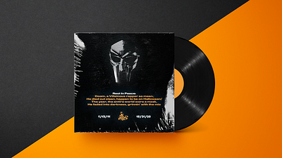 Faux Vinyl Record for our MF Doom Dedication brand identity brand strategy branding illustration logo design mockup