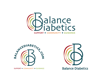 Balance Diabetics Logo branding colorful design diabetes flat illustrator logo support vector web graphic