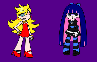 panty and stocking digital art fan art fanart illustration panty anarchy paswg stocking anarchy