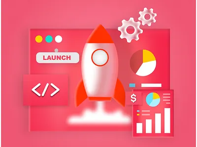 My rocket 3D Illustration UI by Figma design figma graphic design illustrator rocket start up startup uiux ux vector web