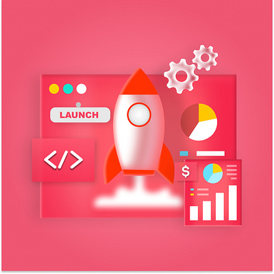 My rocket 3D Illustration UI by Figma design figma graphic design illustrator rocket start up startup uiux ux vector web