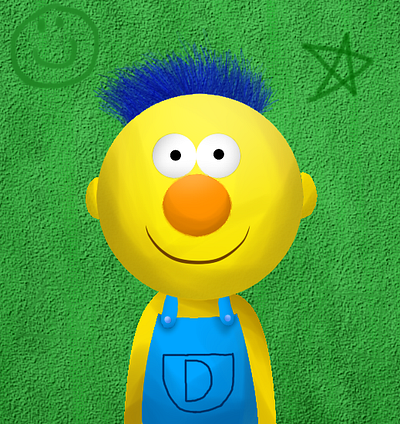 yellow kid dhmis digital art fan art fanart illustration painting portrait