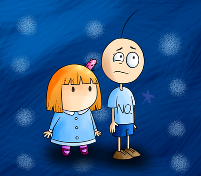 beth and milo beth oblong blue cartoon digital art fan art fanart illustration milo oblong the oblongs