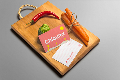 Restaurant Chiquita Business Cards brand brand design brand identity business card design business cards illustraion minimalistic photoshop restaurant branding