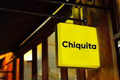 Sign Mockup - Chiquita brand brand design brand identity branding logo logo design mockup photoshop sign