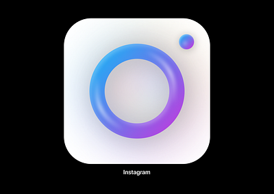 3D Instagram Logo 3d 3d art blue design icon icon design iconography illustration instagram instagram icon logo minimal minimalist logo modern neumorphic purple