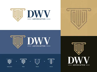DWV Advocaten Visual Identity advocaten brand brand design brand identity design brand logo branding corporate identity design graphic design illustration illustrator law firm logo logodesign logomark ui design ux design visual visual branding visual identity