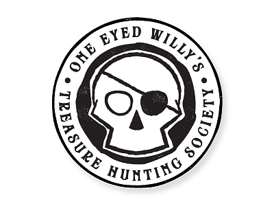 One Eyed Willy's Treasure Hunting Society badge goonies patch pirate skull trasurehunter