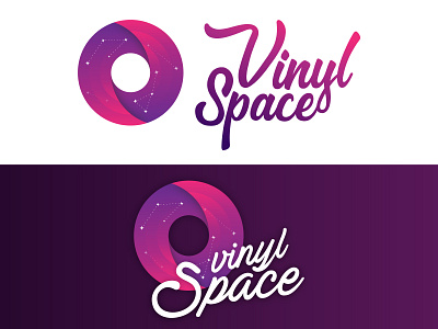 Vinyl Space Logo Design branding design flat icon illustrator logo minimal vector