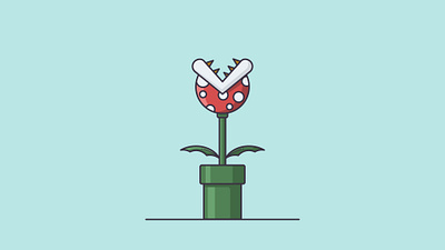 Piranha Plant : Super Mariobros cartoon cute design illustration mariobros