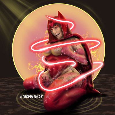 Scarlett witch pinup procreate procreateapp proto art scarlet witch