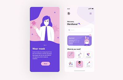 Medical app - Mobile App adobexd clean ui covid covid19 design figma interface medical medical app mobile app ui ui design userinterface ux design