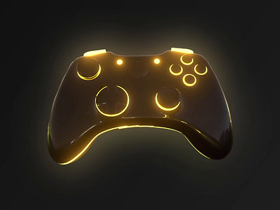 Gamepad 3D Model Glow Neon 3d cinema4d game gamepad glow modelling neon reflection