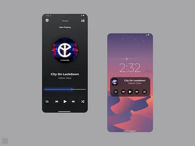 Music Player and Widget Screens app design glassmorphism glow minimal music neumorphism ui ui widget