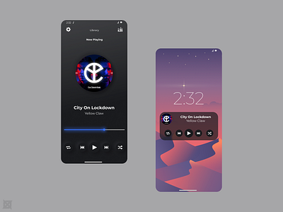 Music Player and Widget Screens app design glassmorphism glow minimal music neumorphism ui ui widget