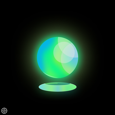 Day 13 Orble 50minutes alien dailychallenge design figma figmadesign glass glow glowinthedark gradients halo illustration lens flare marble orb vector vectorart