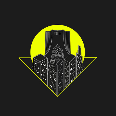 tehran art city design illustration illustrator tower vector