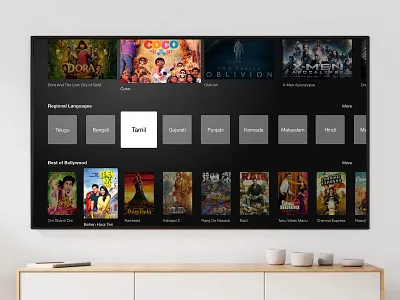 TV App Design animation app design dark theme glassmorphism interaction minimal ott platform tv app tv app design tv os ui ux design ui ux designer uiux user experience user interface